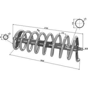 Спиралевидный валец 2100 - левый