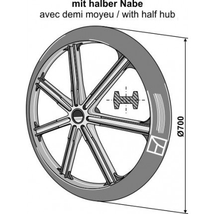 Диск полевого катка - Ø700мм