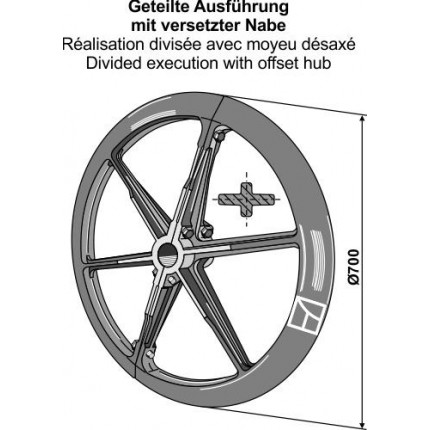 Диск полевого катка - Ø700мм