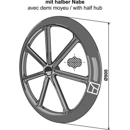 Диск полевого катка - Ø900мм