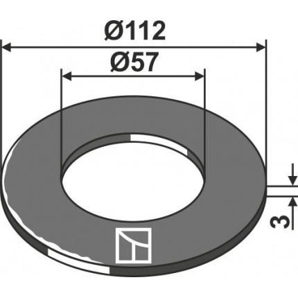 Упругая шайба - Ø112x3xØ57