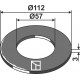 Упругая шайба - Ø112x3xØ57