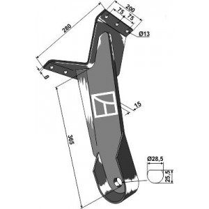 Стойка диска передняя