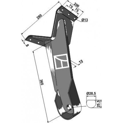 Стойка диска передняя