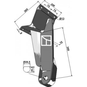 Стойка диска задняя