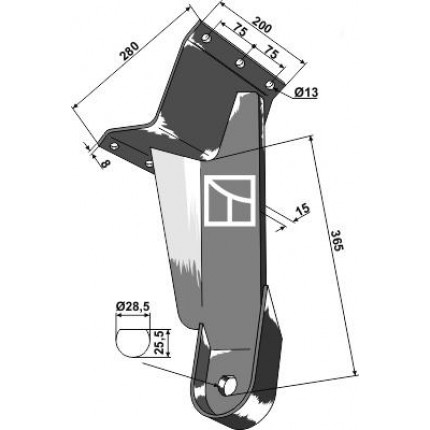Стойка диска задняя