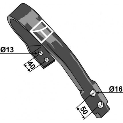 Крепежный хомут - правый