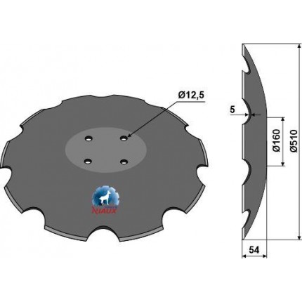 Диск зубчатый 510х5 мм