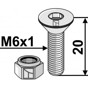 Болт с внутренним шестигранником M6x1