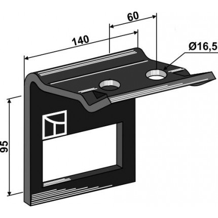 Крепление для стойки 100x16