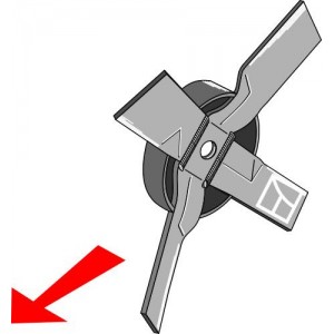 Крестовидный нож - левый