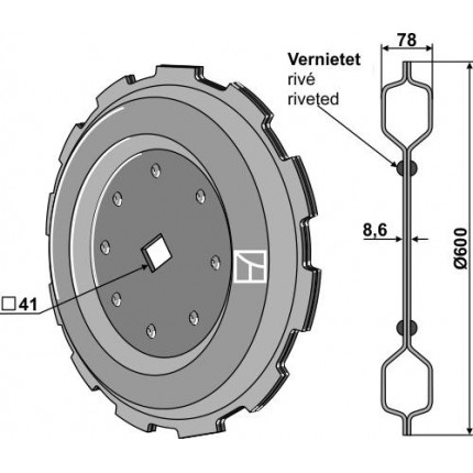 Зубчатое дробильное кольцо