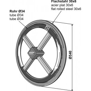 Трубчатый прикатывающий валец - Ø540мм