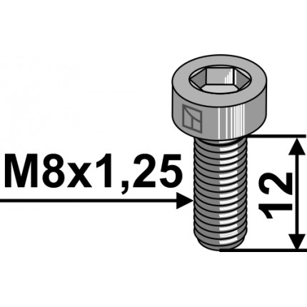 Болт с внутр. шестигранником M8 - 8.8