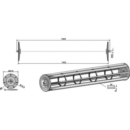 Планчато-ребристые вальцы - 1444