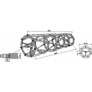 Планчато-ребристый валец - 560