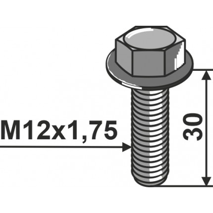 Болт с буртиком M12x1,75