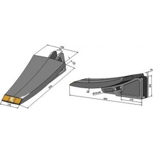 Лапа для стойки глубокорыхлителя