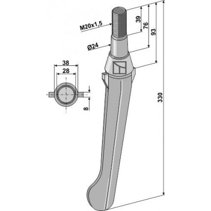 Зуб ротационной бороны