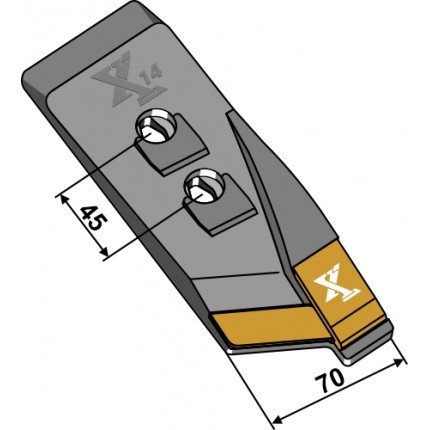 Долото универсальное правое