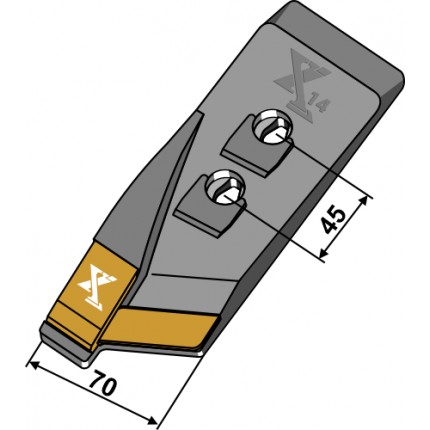 Долото универсальное левое