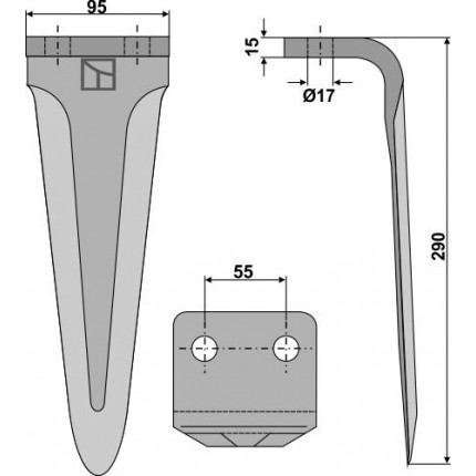 Зуб ротационной бороны