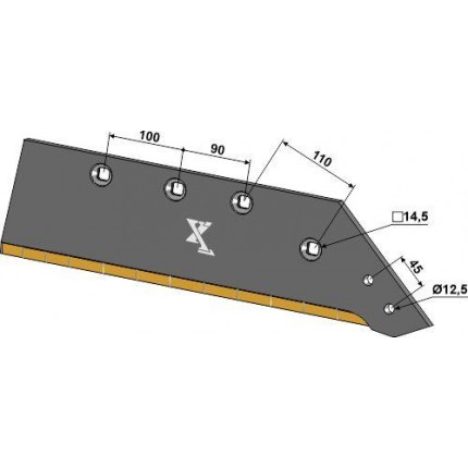Лемех со сменным наконечником 16