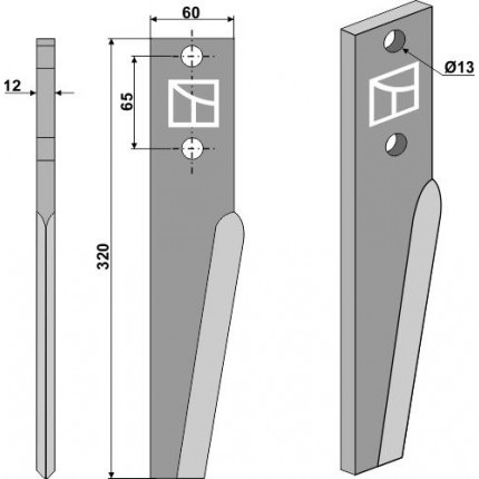 Зуб ротационной бороны