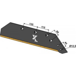 Лемех со сменным наконечником 18