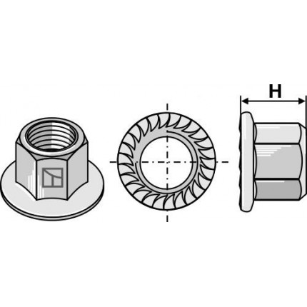Гайка с буртиком - M12x1,75