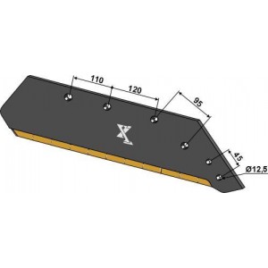 Лемех - 18“ - правый