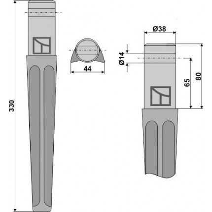 Зуб ротационной бороны