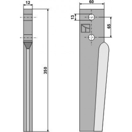 Зуб ротационной бороны