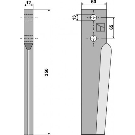 Зуб ротационной бороны