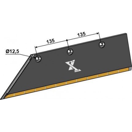Лемеха 14x145 SB58D L - левый
