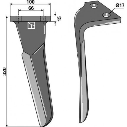 Зуб ротационной бороны