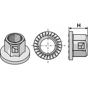 Гайка с буртиком - M10x1,5