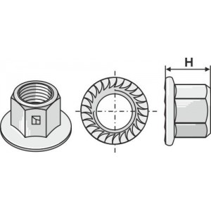 Гайка с буртиком - M12x1,75