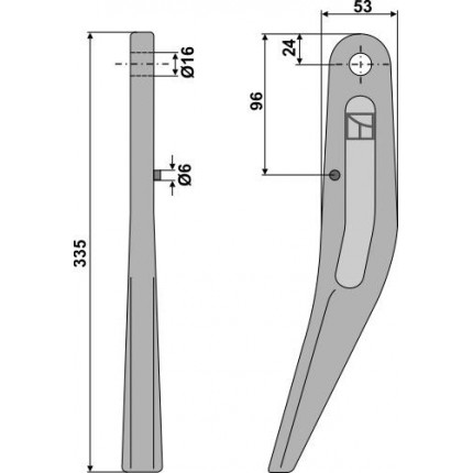 Зуб ротационной бороны
