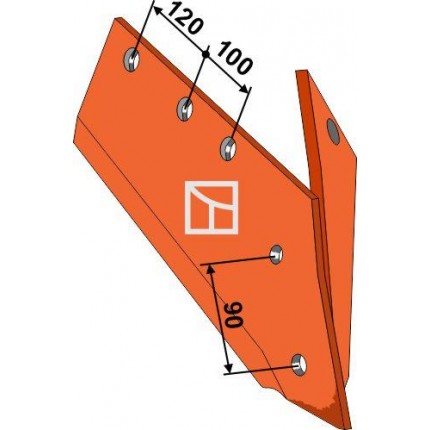 Лемех со сменным наконечником - правый