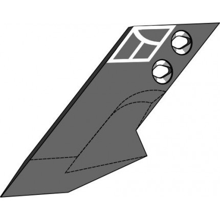 Лемех, передняя часть 15мм - левый