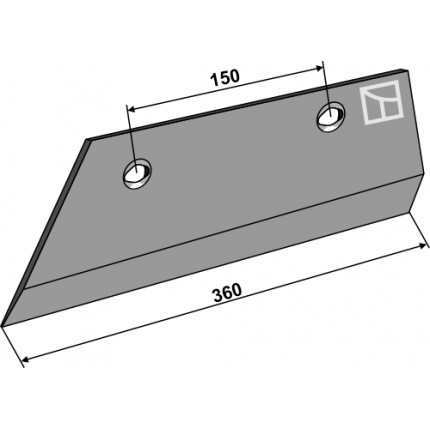 Лемех, задняя часть 10мм - левый