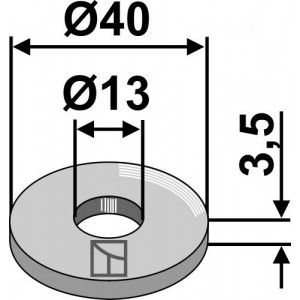 Шайба Ø40x3,5xØ13