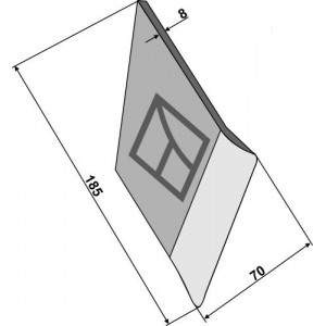 Наварной наконечник лемеха - левый