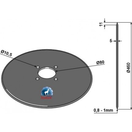 Дисковый сошник Ø460x5