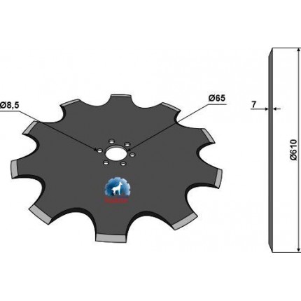 Диск зубчатый 610x7