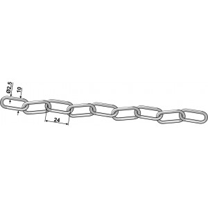 Предохранительная цепь, гальван. Оцинков.