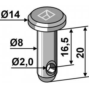Болт под шплинт