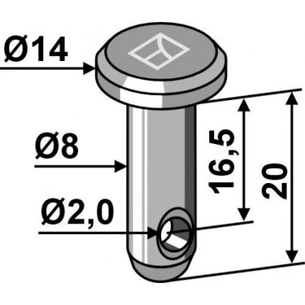 Болт под шплинт