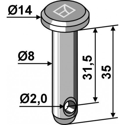 Болт под шплинт